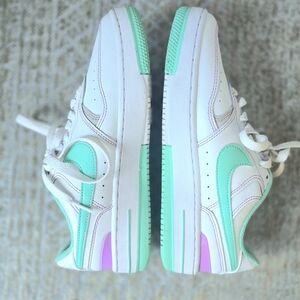 Nike Women's Sneakers in White, Mint, and Purple